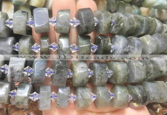 NGBS231 15 inches 10*14mm - 12*16mm faceted nuggets labradorite beads