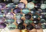 NGBS244 15 inches 8*12mm - 12*16mm faceted nuggets fluorite beads