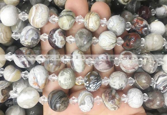NGBS257 15 inches 10*14 - 12*16mm nuggets Mexican crazy agate beads wholesale