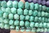 NGBS260 15 inches 10*14mm - 12*16mm faceted nuggets amazonite gemstone beads