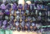 NGBS261 15 inches 10*14mm - 12*16mm faceted nuggets amethyst gemstone beads