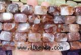 NGBS335 15 inches 12*16mm - 13*18mm nuggets red gum flower crystal beads wholesale