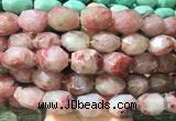NGBS355 15 inches 13*18mm - 15*20mm faceted nuggets rhodonite beads wholesale