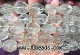 NGBS356 15 inches 13*18mm - 15*20mm faceted nuggets green crystal beads wholesale