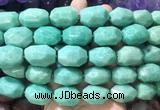 NGBS357 15 inches 13*18mm - 15*20mm faceted nuggets amazonite beads wholesale