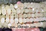 NGBS359 15 inches 10*14mm - 12*16mm faceted nuggets lemon quartz beads wholesale