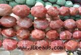 NGBS364 15 inches 13*18mm - 15*20mm faceted nuggets rhodonite beads wholesale