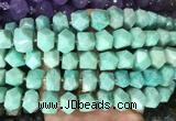 NGBS371 15 inches 13*18mm - 15*20mm faceted nuggets amazonite beads wholesale