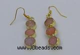 NGE5042 10*30mm - 10*32mm druzy agate gemstone earrings wholesale