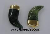 NGP2312 25*60mm - 28*65mm oxhorn agate gemstone pendants