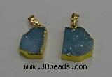 NGP3325 8*12mm - 15*20mm freeform druzy agate gemstone pendants