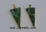 NGP3987 20*48mm - 25*50mm triangle druzy agate pendants wholesale