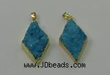 NGP4077 25*35mm - 28*40mm diamond druzy quartz pendants