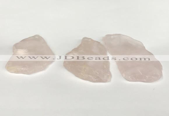 NGP5850 30*45mm - 40*60mm freeform rose quartz slab pendants