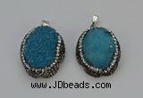 NGP6144 25*35mm freeform durzy quartz pendants wholesale