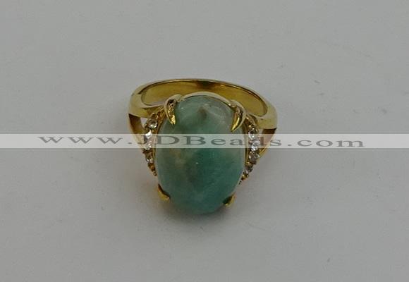 NGR2028 10*15mm faceted oval amazonite gemstone rings