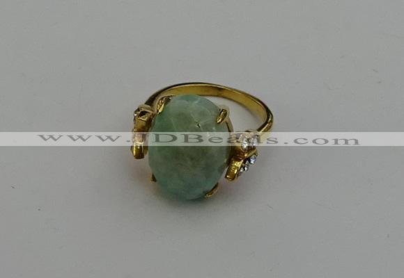 NGR2068 10*15mm faceted oval amazonite gemstone rings