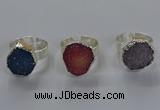 NGR327 16*18mm - 18*20mm freeform druzy agate gemstone rings