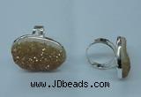 NGR61 25*30mm - 30*40mm freeform plated druzy agate rings