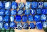 NLBS01 15 inches 12*16mm - 13*18mm faceted nuggets lapis lazuli beads