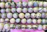 NSBS09 15 inches 12mm round Green Dragon Veins Jasper beads wholesale
