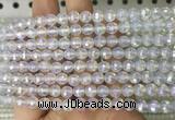 OPBS16 15 inches 6mm faceted round AB-color opalite beads wholesale