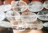 OVBS30 15 inches 30*45mm oval white crystal gemstone beads wholesale