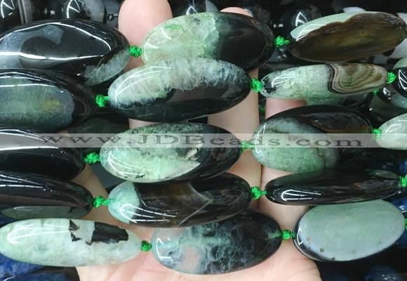 OVBS46 15 inches 20*40mm oval Agate gemstone beads wholesale