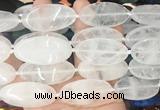OVBS60 15 inches 20*40mm oval white crystal gemstone beads wholesale