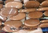 OVBS67 15 inches 20*40mm oval goldstone gemstone beads wholesale