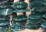 OVBS72 15 inches 20*40mm oval moss agate gemstone beads wholesale