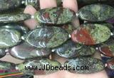 OVBS76 15 inches 20*40mm oval dragon blood jasper gemstone beads wholesale