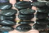 OVBS80 15 inches 20*40mm oval silver obsidian gemstone beads wholesale