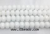 PBBS02 15 inches 13*18mm faceted rondelle white porcelain beads wholesale
