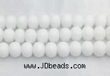 PBBS03 15 inches 15*20mm faceted rondelle white porcelain beads wholesale