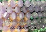 RBBS37 15 inches 13*18mm faceted rondelle lavender amethyst gemstone beads