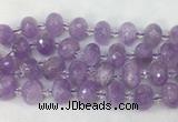 RBBS38 15 inches 13*18mm faceted rondelle lavender amethyst beads wholesale