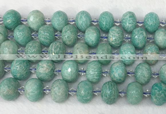 RBBS43 15 inches 13*18mm faceted rondelle amazonite beads wholesale
