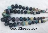 RBBS47 15 inches 8*12mm - 20*30mm rondelle agate beads wholesale