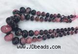 RBBS53 15 inches 6*10mm - 18*25mm rondelle agate beads wholesale