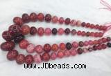 RBBS56 15 inches 8*12mm - 20*30mm rondelle agate beads wholesale