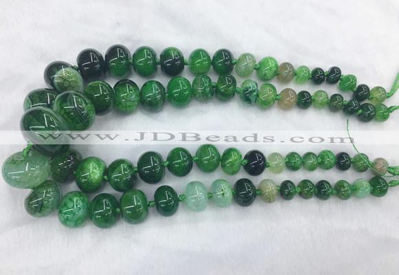 RBBS59 15 inches 8*12mm - 20*30mm rondelle agate beads wholesale