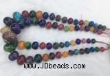 RBBS61 15 inches 8*12mm - 20*30mm rondelle agate beads wholesale