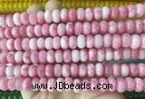 RBBS94 15 inches 6*10mm rondelle candy jade gemstone beads wholesale