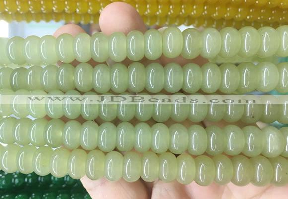 RBBS98 15 inches 6*10mm rondelle candy jade gemstone beads wholesale