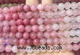 RDBS02 15 inches 8mm round pink rhodonite gemstone beads wholesale