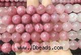 RDBS04 15 inches 12mm round pink rhodonite gemstone beads wholesale