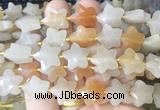 RGBS57 15 inches 14mm faceted star red aventurine beads wholesale
