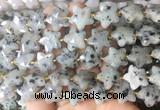 RGBS66 15 inches 14mm faceted star sesame Jasper beads wholesale