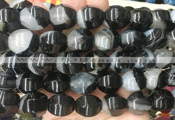 RIBS101 15 inches 14*17mm faceted rice agate gemstone beads wholesale